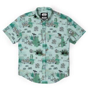 RSVLTS Disney Star Wars Ewok, Button Up Shirt, Size 3X, Free Shipping